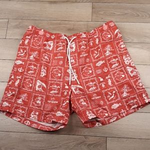 REYN SPOONER‎ x Southern Tide Red White Sz XXL Mens Swim Trunks